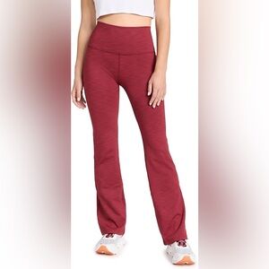 Beyond Yoga Heather Rib High Waisted Practice Pants, Rosewood Heather Rib - L